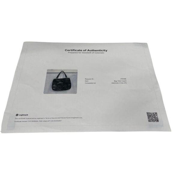 Coach Poppy Glam Large Black Leather Bag with Charms A1294-19002 - Picture 7 of 10